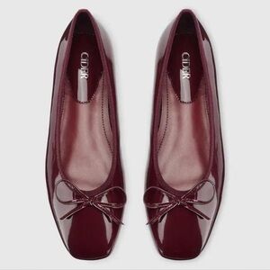 burgundy ballet flats